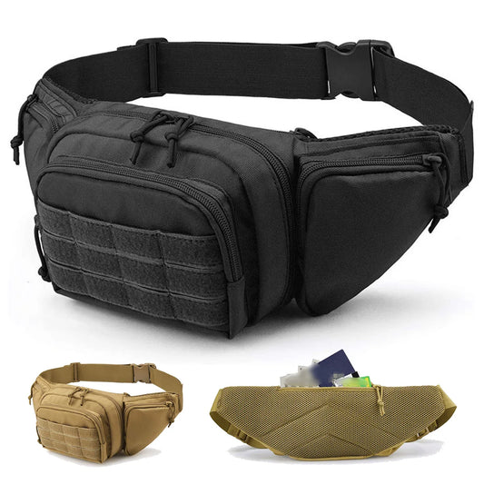 Tactical Military-Style Belt Bag for Motorcycle Riders, Sports, & Camping