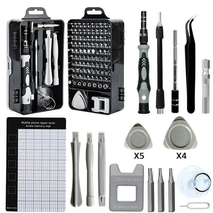 115-in-1 Precision Screwdriver Set – Multifunctional Repair Tool with 98 Magnetic Pieces