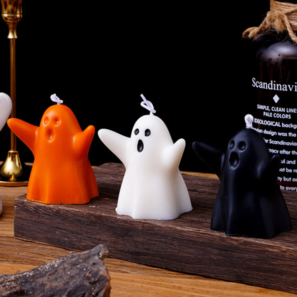 3D Ghost Silicone Candle Mold for Halloween