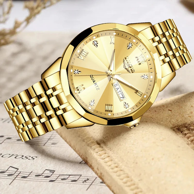 Luminous Quartz Watch for Women - Elegant Date Display