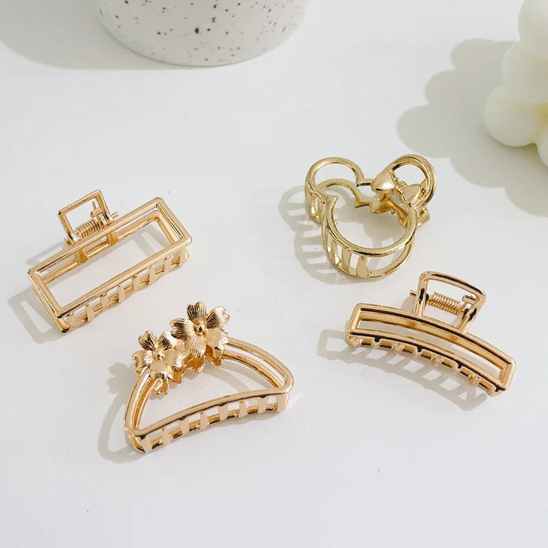 Fashion Hollow Heart Metal Hair Claw Clips