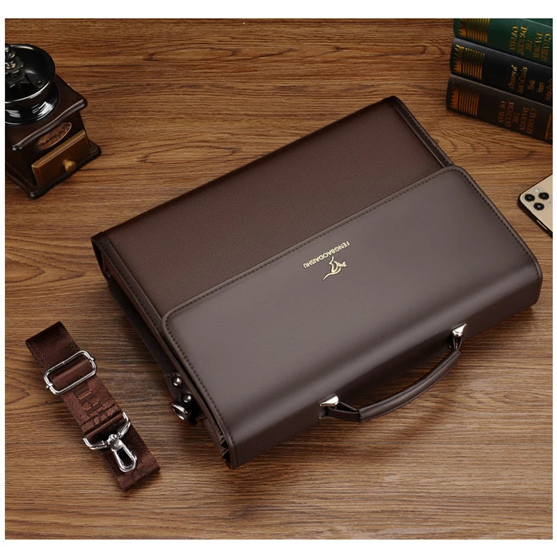 Leather Luxury Briefcases for Men | Designer Business Tote & Crossbody Bag