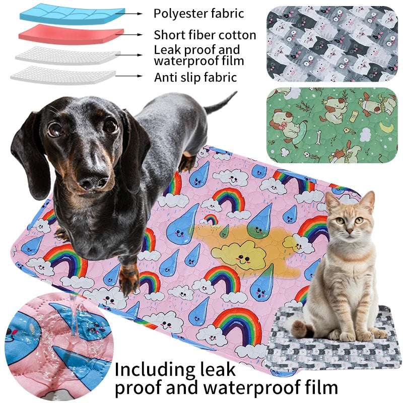 Washable Pet Pee Pad & Diaper Mat for Dogs