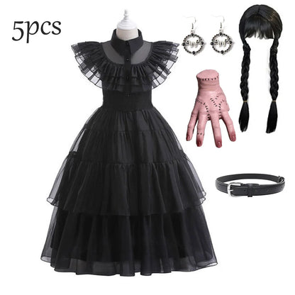 Halloween Wednesday Addams Costume for Kids