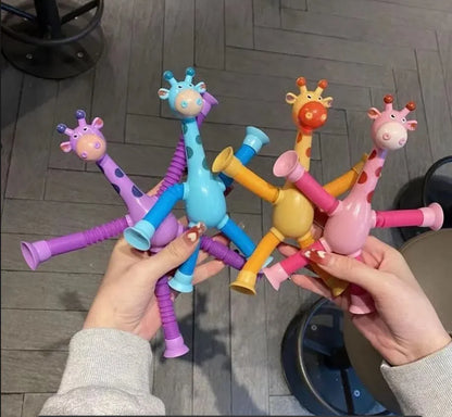 Suction Cup Pop Tubes – Giraffe Stress Relief Fidget Toys