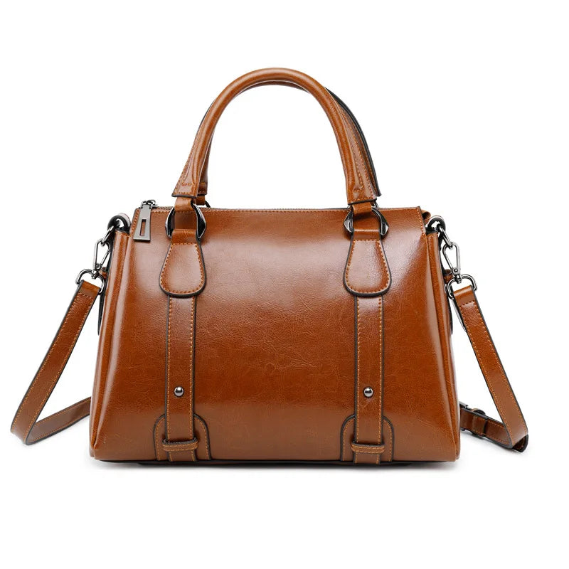 Genuine Leather Shoulder Crossbody Handbag