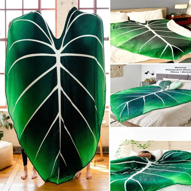 Warm Fluffy Giant Leaf Blanket | Super Soft Gloriosum Design