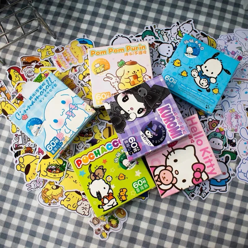 Anime Stickers | Sanrio Hello Kitty, Kuromi, Cinnamoroll & Pochacco