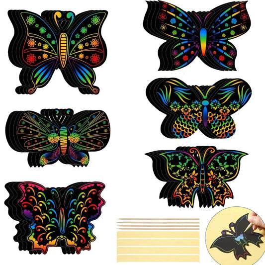 Magic Scratch Art Set – Butterfly Paper & Bookmarks