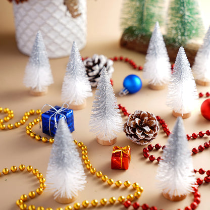 Multicolor Mini Christmas Trees - Gradient Sisal & Silk Cedar