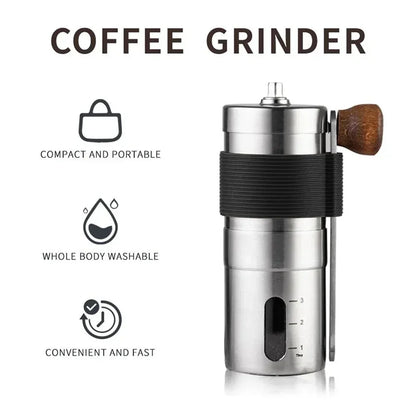 Premium Stainless Steel Manual Coffee Grinder with Scale