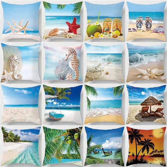 45x45cm Beach Landscape Pillow Case