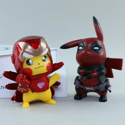 Pikachu in Deadpool and Iron Man Costume