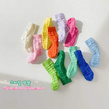 Candy Color Solid Socks for Kids (3-12T)