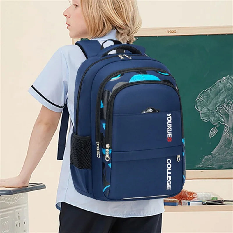 Waterproof School Backpack - Durable Primary Bag for Boys