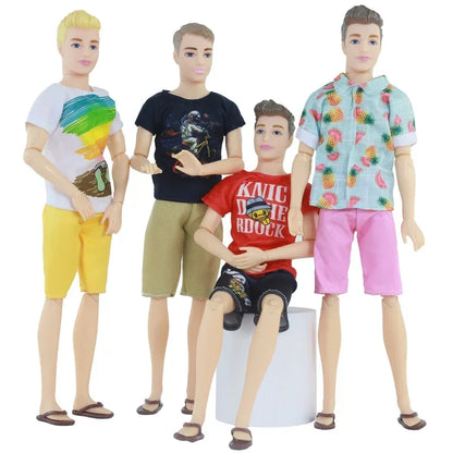 BJD Ken Doll 30cm with Clothes & Play House Set