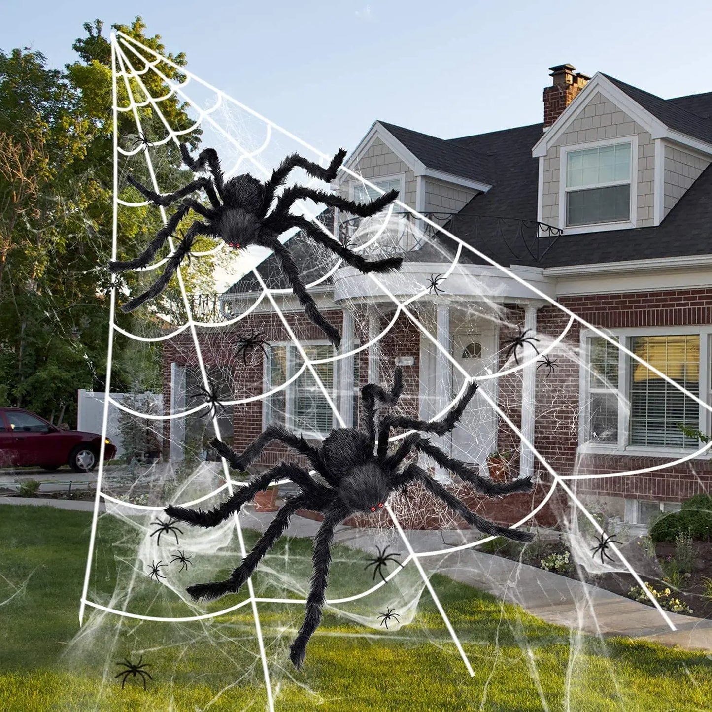 Giant Plush Spider Halloween Decoration (30-200cm)