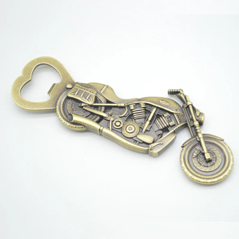 Vintage Bronze Motorcycle Shape Beer Bottle Opener