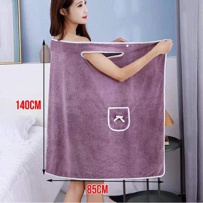 Women’s Wearable Bath Towel Robe | Fast Drying