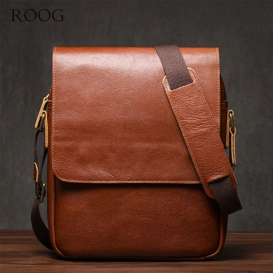 ROOG Men's Genuine Leather Sling Bag