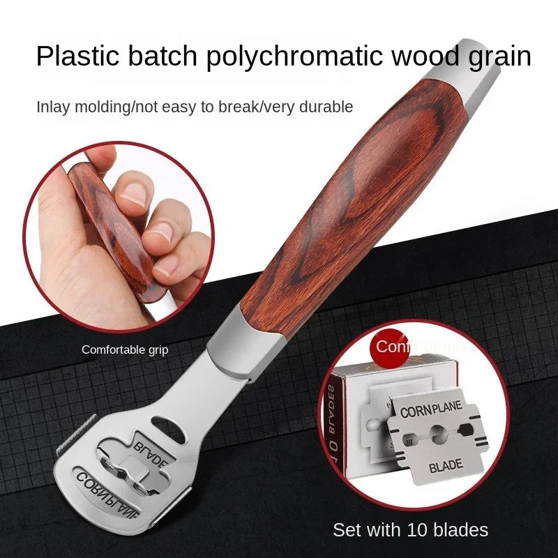 4 pcs Wood Handle Foot Care Callus Shaver Set