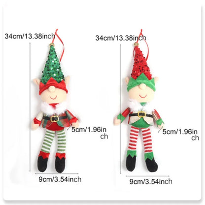 Long-Legged Cartoon Elf Doll – Xmas Tree Pendants & Window Decoration