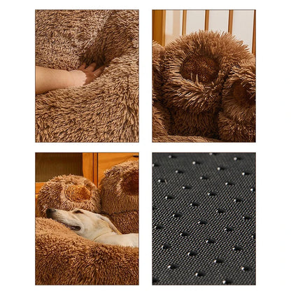 Plush Dog Sofa Bed - Washable Pet Bed for Small & Large Dogs