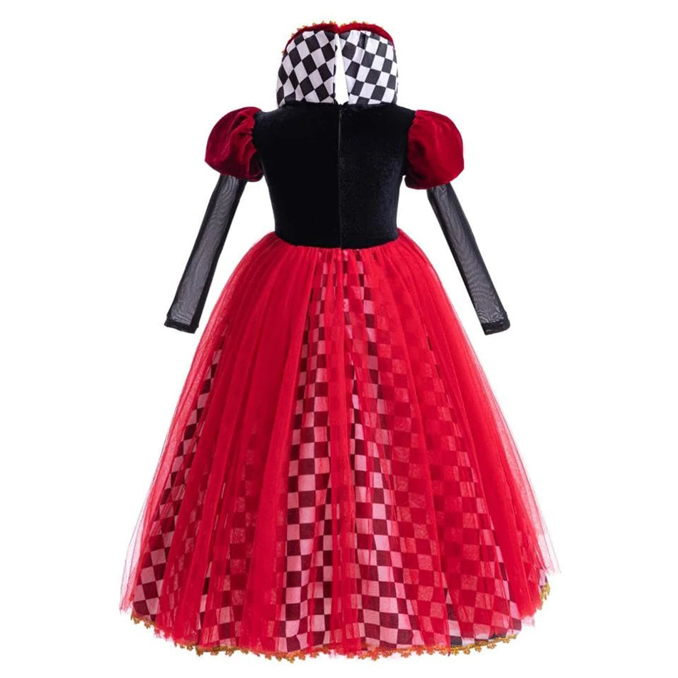 Kids Red Queen Cosplay Dress | Matching Mother & Daughter