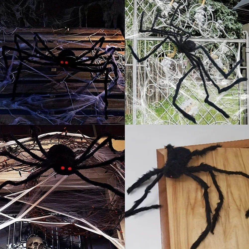 Giant Plush Spider Halloween Decoration (30-200cm)