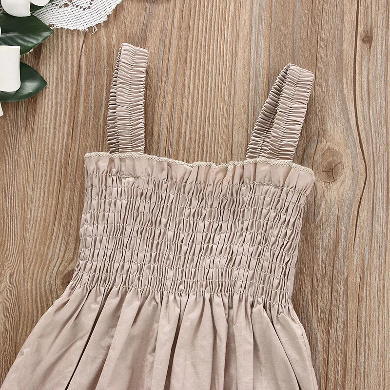 Summer Toddler Girl Jumpsuit Outfit | Casual Sleeveless Romper Set