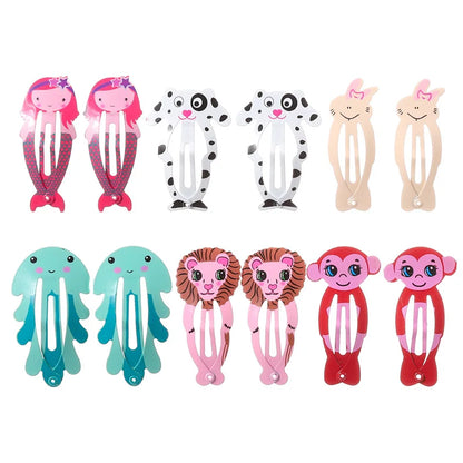 30 Pcs Cartoon Animal Hairpins for Kids – Fun Water Design