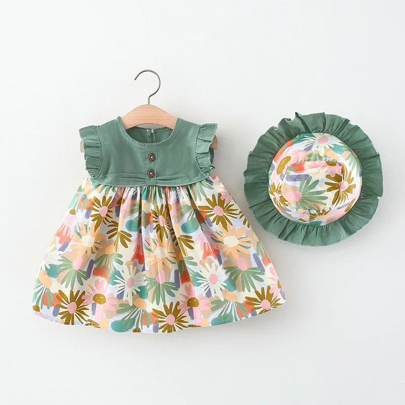 2-Piece Summer Toddler Dress Set for Girls