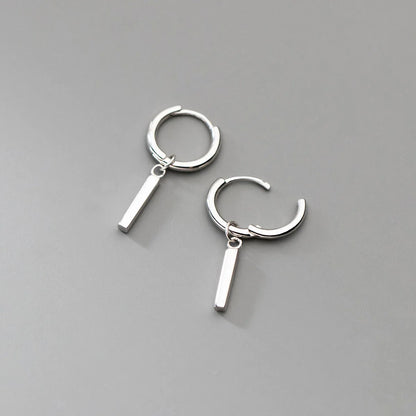 Elegant 925 Silver Needle Simple Hoop Earrings