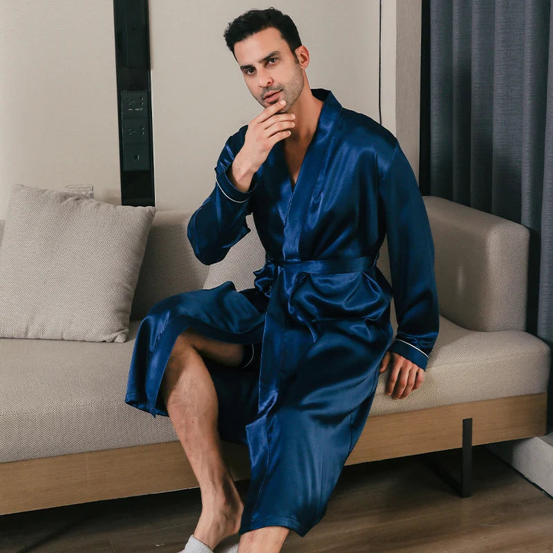 Men's Silk Pajamas – Thin Oversized Style