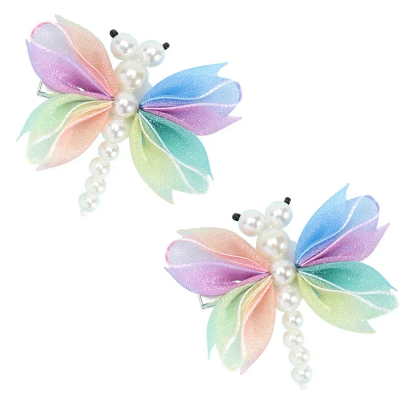 2 pcs Cute Pearl Butterfly Hair Clips for Girls – Chic