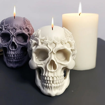 Rose Skull Silicone Candle Mold for DIY Aromatherapy, Soap, Chocolate, Resin Crafts