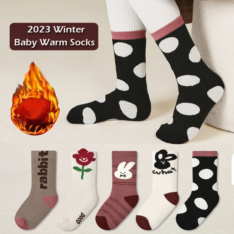 Trendy Cartoon Socks for Baby Girls