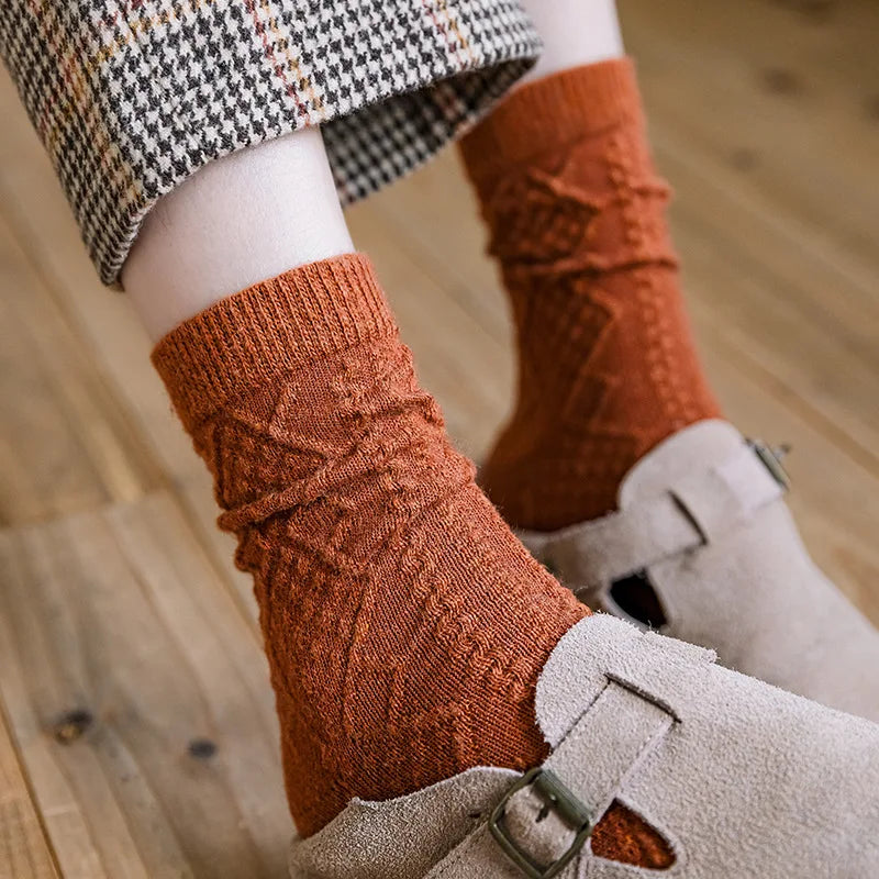 Winter Cashmere Wool Woman Socks