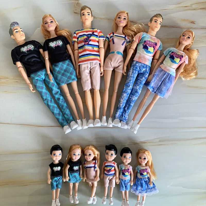 Family Doll Set | Mom, Dad, Ken & Kids