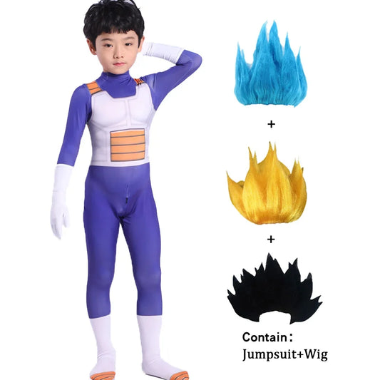 Blue Vegeta & Goku Cosplay Costume