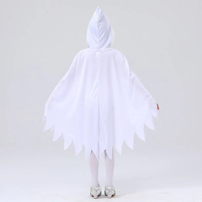 Sydanne Kids White Ghost Cape | Glowing Hooded Cloak