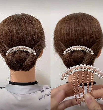 Elegant Pearl Hair Combs | Luxury Bridal Crystal Hair Accessories