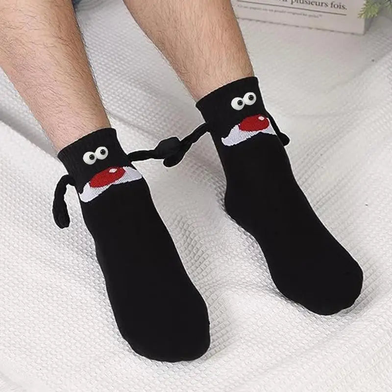 Magnetic Friend Socks Deer Antler 3D Doll Couple Socks