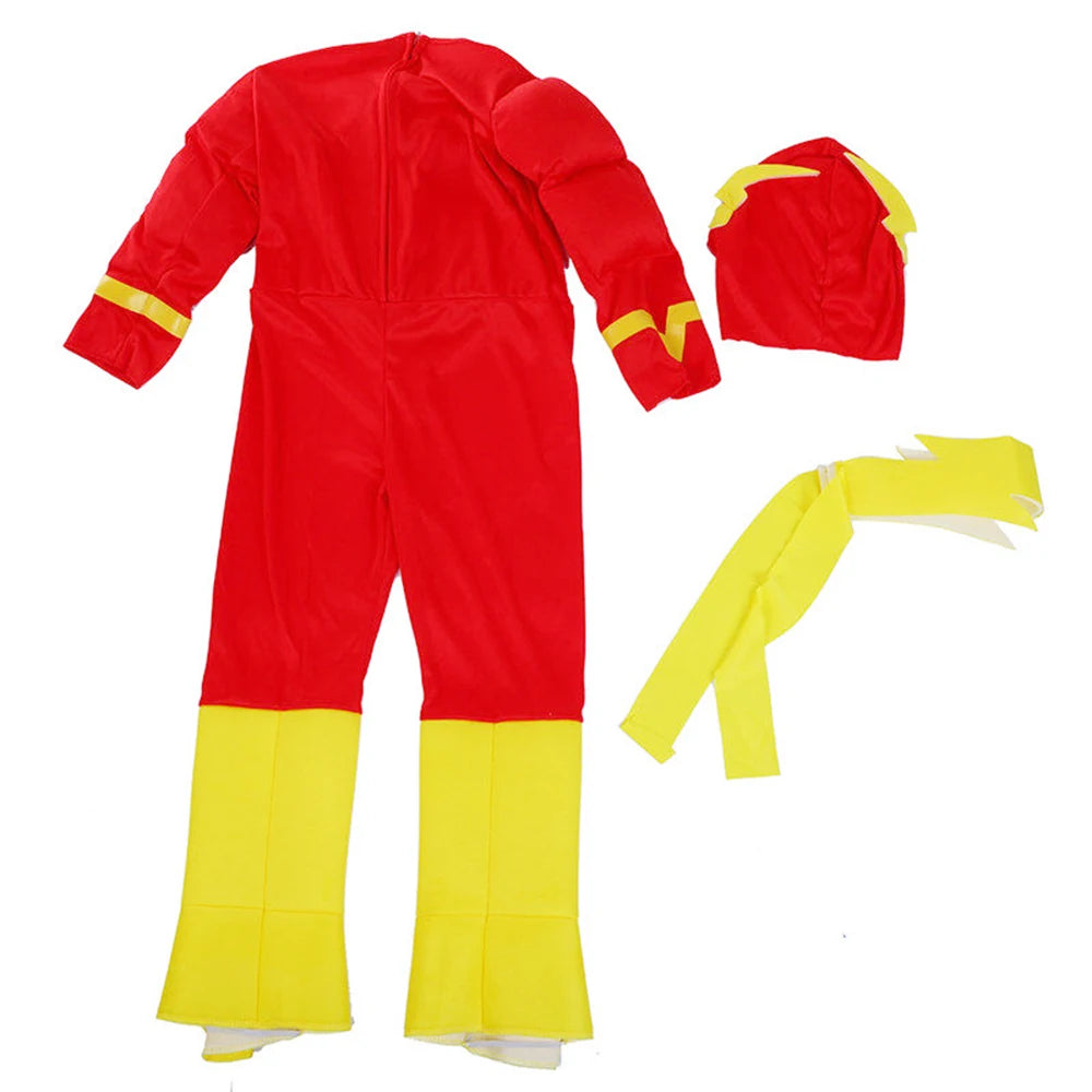 Superhero Muscle Costume – Flash with Mask & Belt