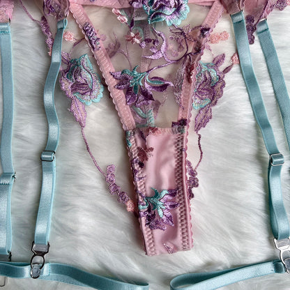 Fairy Floral Transparent Lingerie Set