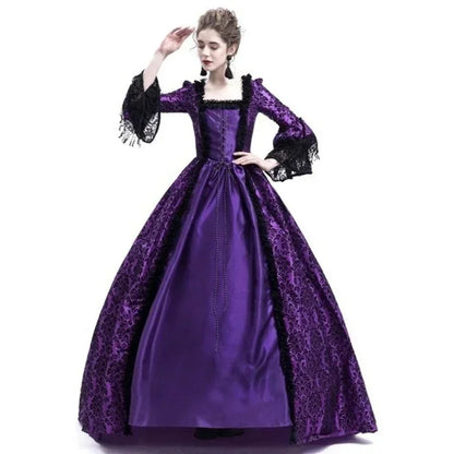 Women's Vintage Gothic Lace Patchwork Dress