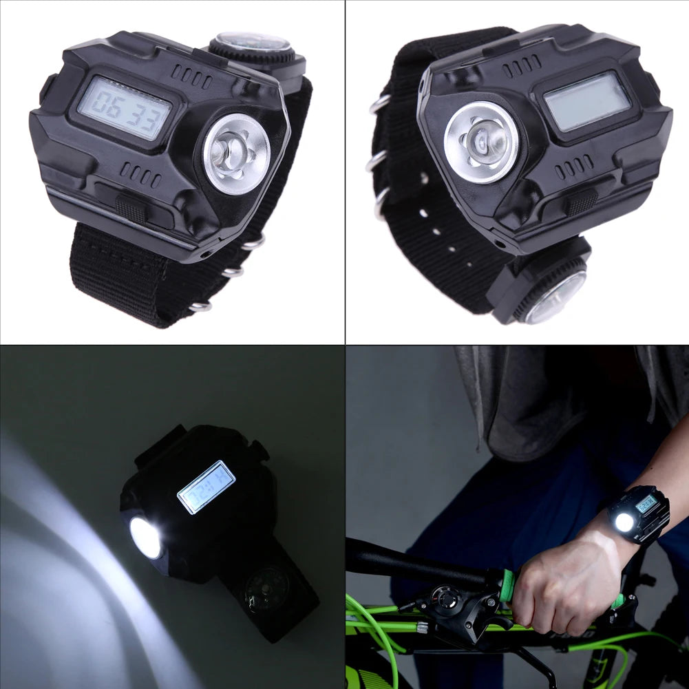 Portable Wrist Light Flashlight Torch – Adjustable Wrist Strap with LED Watch