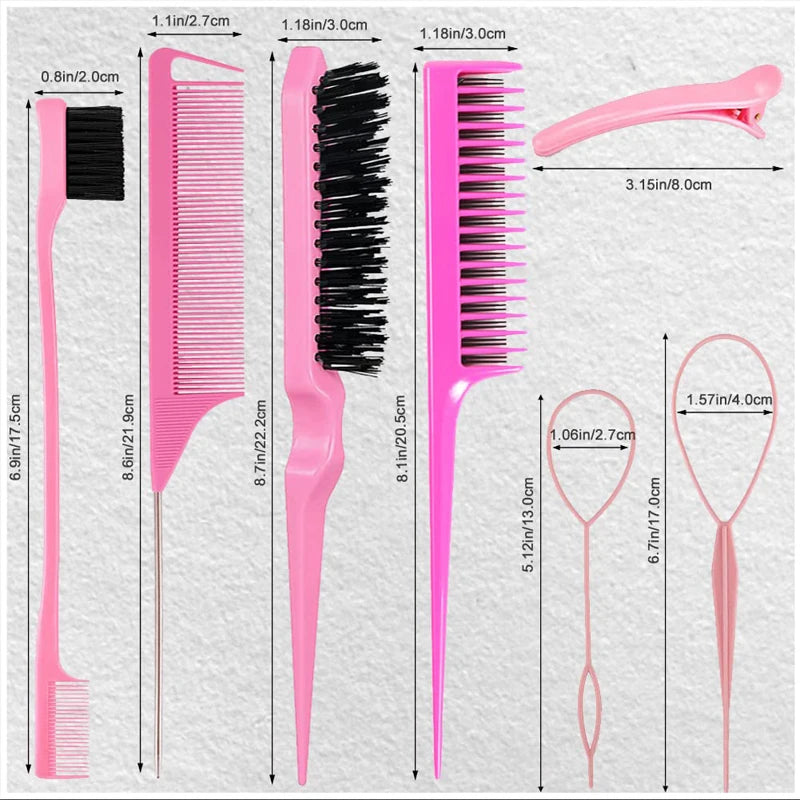 10 pcs Hair Styling Comb Set – Complete Hair Tail Tools