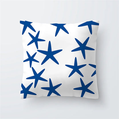 45x45cm Marine Organism Ship Printed Cushion Cover