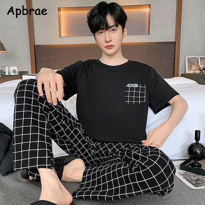 Soft Cotton Pajamas Set for Men – Fashion O-Neck